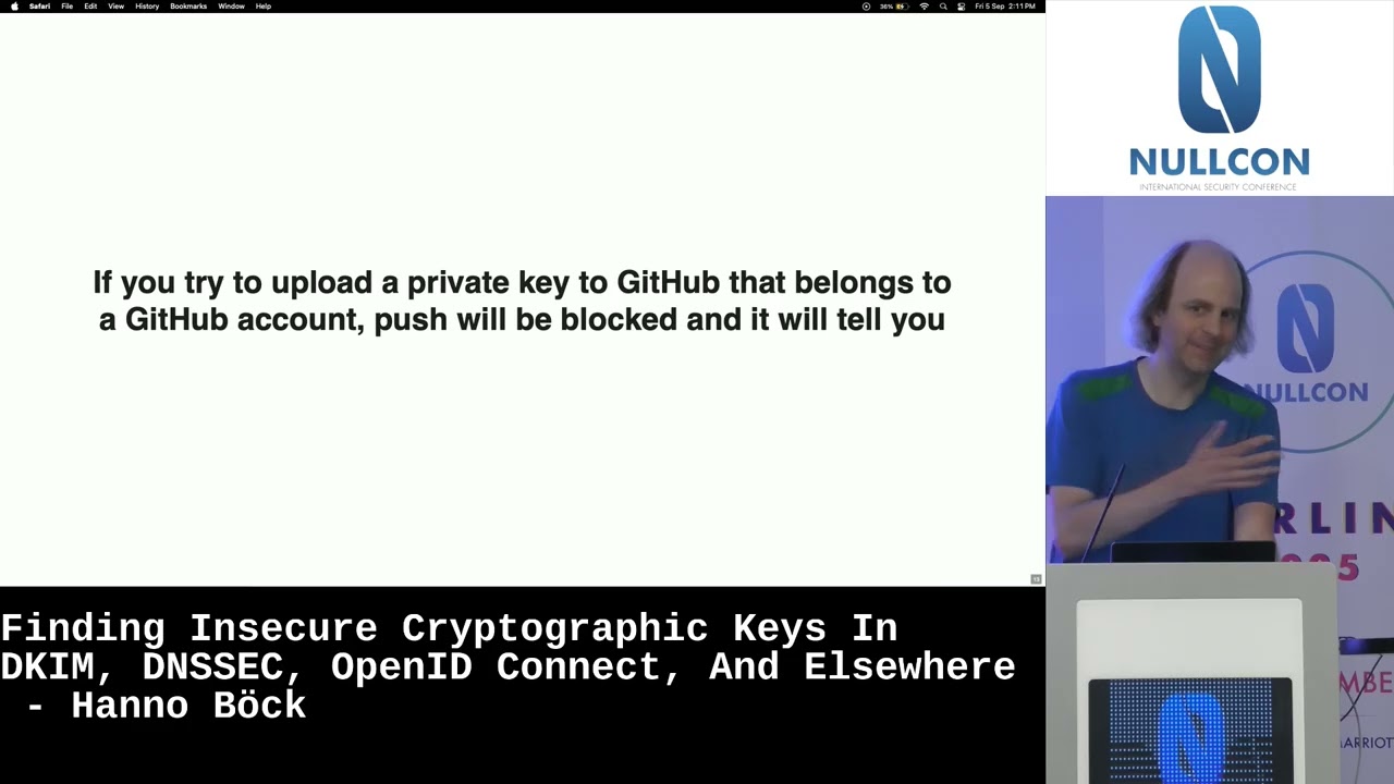 #NullconBerlin2025 | Finding insecure cryptographic keys in DKIM, DNSSEC, OpenID Connect & elsewhere