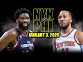 New York Knicks Vs Philadelphia 76ers Full Game Highlights January 3 2026 NBA Season