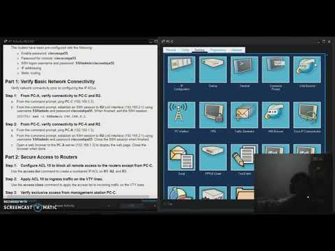 4.1.2.5 Packet Tracer - Configure IP ACL to Mitigate Attacks