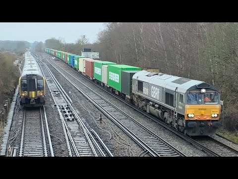 Class 66: GBRf 66316 Emergency Stop @ Worting Junction
