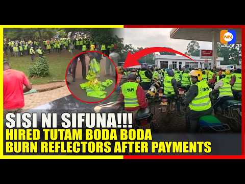 Kakamega Rally Update: Boda Boda Riders Burn “TUTAM” Reflectors Before Joining Linda Mwananchi