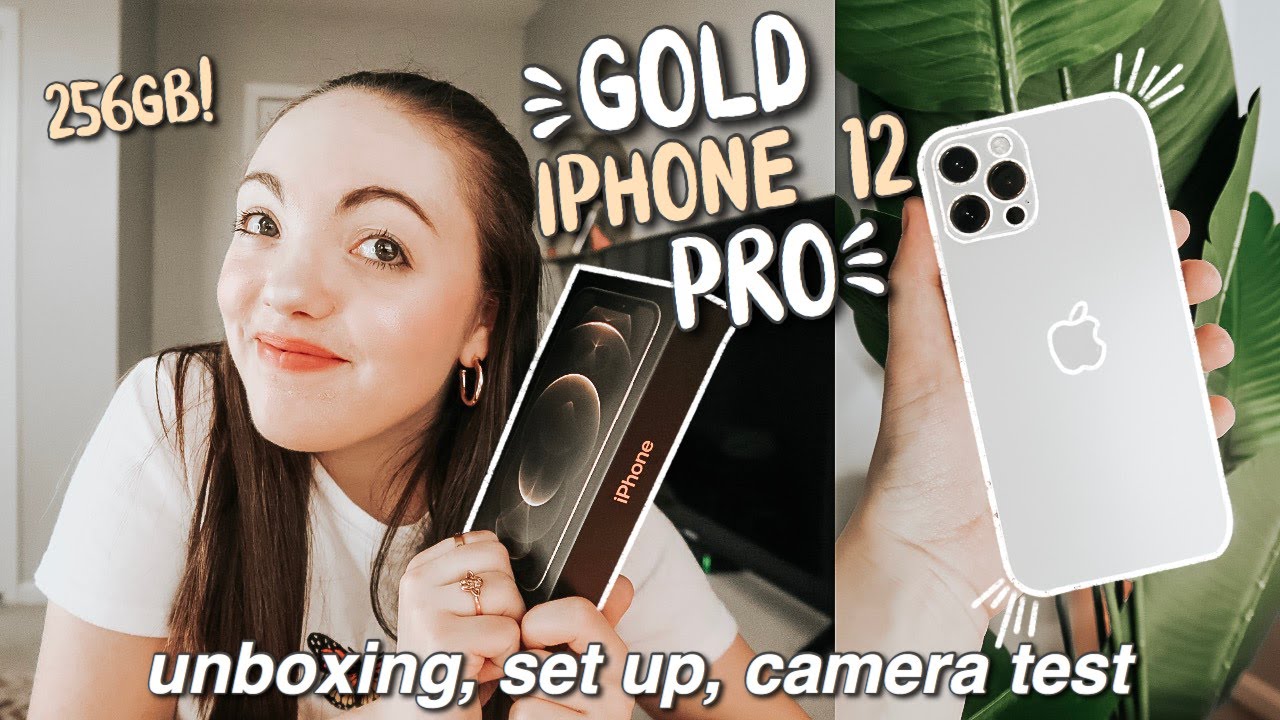 iPHONE 12 PRO UNBOXING, SET UP + CAMERA TEST | Gold, 256GB (Upgrading from 6S to 12 Pro!)