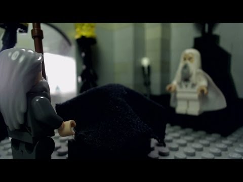 LEGO Gandalf vs. Saruman Wizard Battle FULL SCENE [HD]