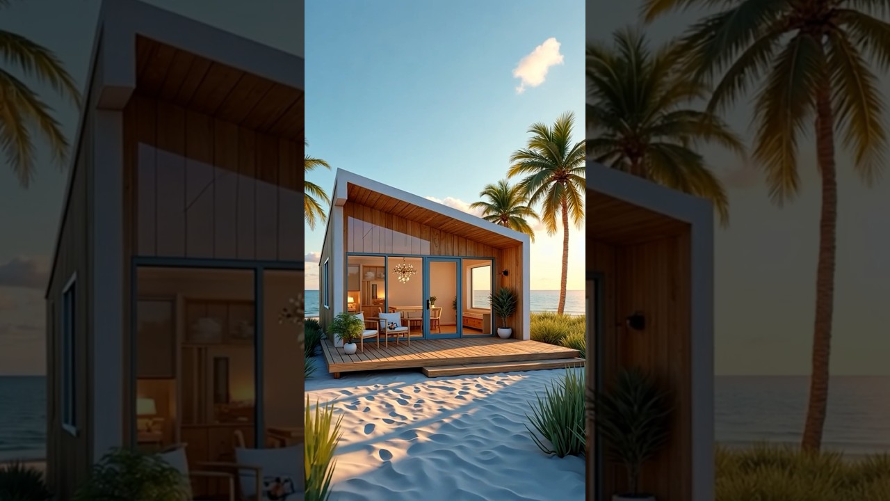 A Cozy Beachside Escape: Stunning Ocean Views from Every Corner  #satisfying #relaxing #beach