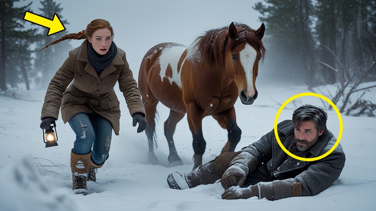 Lonely Girl Saves Millionaire After Wild Horse Leads Her Through a Deadly Blizzard