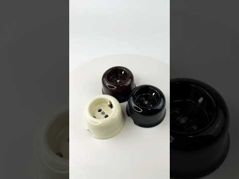 Ретро розеткі керамичні SOFTY Choco/Milk/Black без рамки