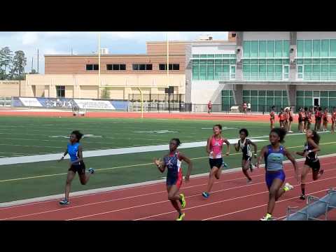 Northwest Flyers Meet 13-14 Girls 100 Meter Dash Heat (1/4) 5/25/15