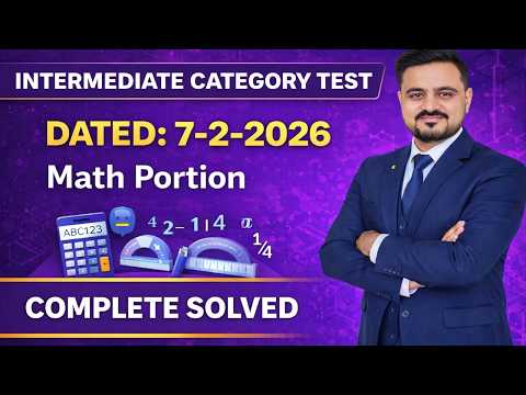✅ Today’s Paper Solved | Math Portion | STS Intermediate Category Test