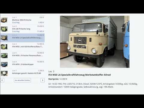 Versteigerung der IFA Fahrzeugsammlung