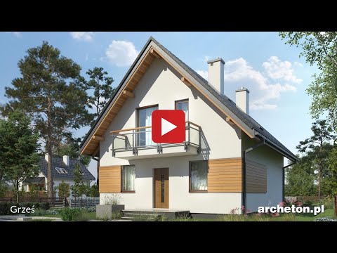 Projekt domu Grześ - archeton.pl - z poddaszem użytkowym 125,3 m2