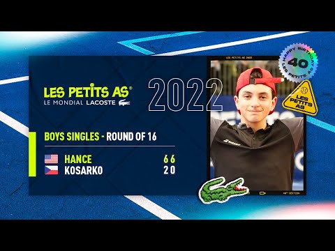 Les Petits As 2022 | Boys Round of 16 | Filip Kosarko vs. Keaton Hance