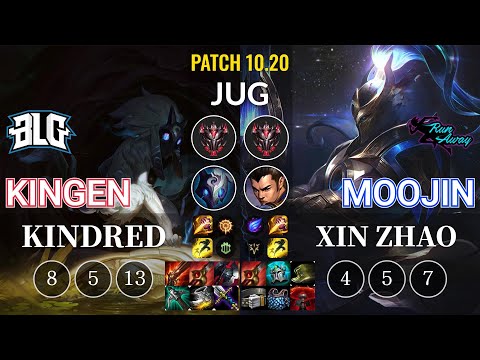 BLG Kingen Kindred vs RNW Moojin Xin Zhao Jungle - KR Patch 10.20