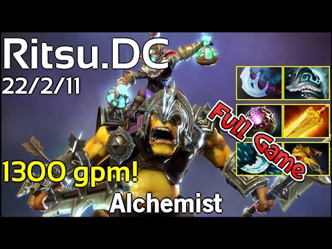 1300 gpm! Ritsu [DC] - Alchemist - Dota 2 Full Game 7.19