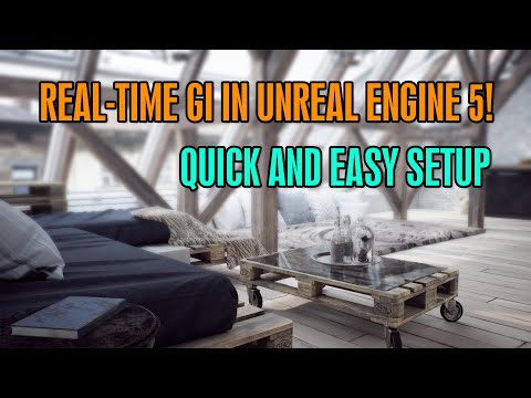 Interior scene real-time global illumination in Unreal Engine 5 with Lumen
