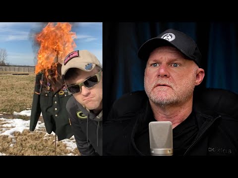 Combat Veteran Burns Uniform (Marine Reacts)