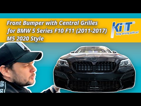 Front Bumper with Central Grilles for BMW 5 Series F10 F11 (2011-2017) M5 2020 Style