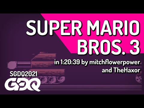 Super Mario Bros. 3 by mitchflowerpower and TheHaxor in 1:20:39- Summer Games Done Quick 2021 Online