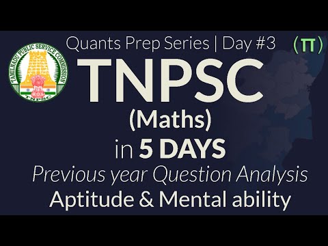 TNPSC MATHS | Quants Prep Series Day#3 | Aptitude & Mental Ability | Previous Year Question Analysis