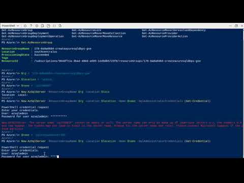 Creating Azure Sql Databases Using Powershell