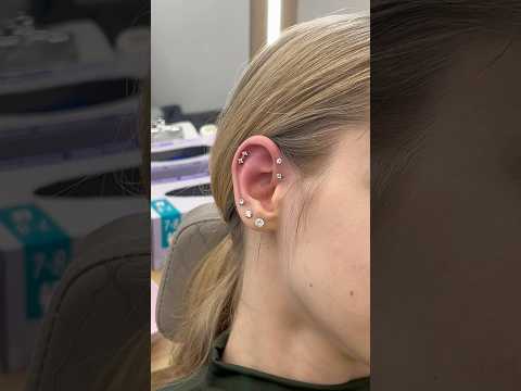 Dupla forward helix piercing⭐️ #poórnétünde #piercings #forwardhelix #shorts