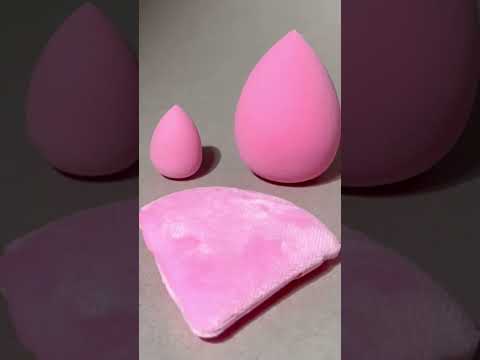 Комбінований набір спонжів, бʼюті-блендерів та пухівок для макіяжу, рожевий, 5 шт