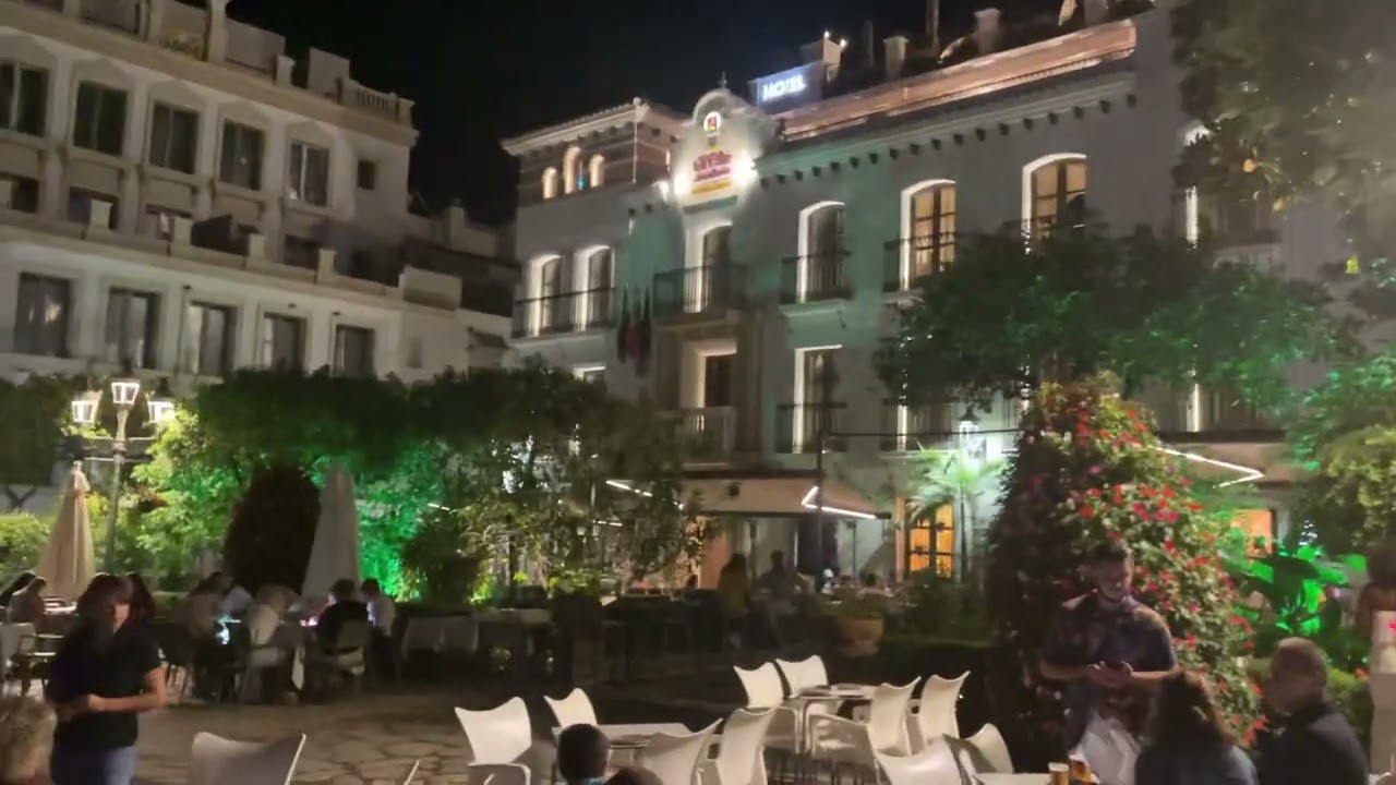 Evening in Plaza de las Flores, Estepona, Spain