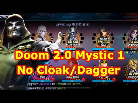 Doom II Raids | Mystic Node 1 - No Cloak & Dagger | Doom 2.0 - One Shot - Marvel Strike Force - FTP