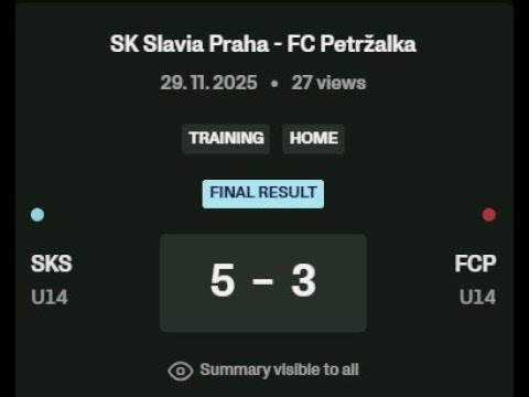 U14 PU SKS - FC PETRŽELKA 29.11.2025