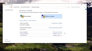 How to Remove Network Credentials in Windows 10