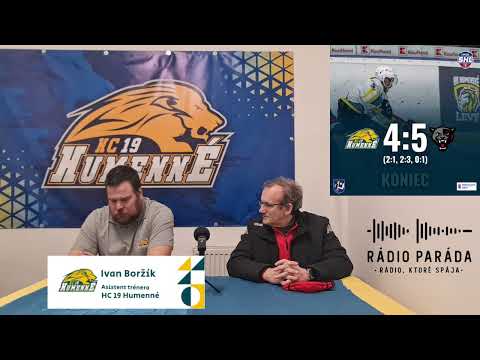 Pozápasová tlačová konferencia: HC 19 Humenné - HK 95 Považská Bystrica 4:5 (15.2.2023)