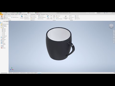 HOW TO DESIGN A COFEE MUG IN AUTODESK INVENTOR
