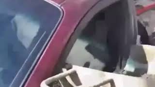 ANGRY HUSBAND FILLS WIFE&#39;S CAR WITH CEMENT