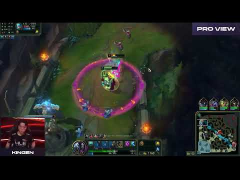 HLE Kingen Ksante solo kills Kiin Gwen Pro View | T1 vs GENG | LCK Spring Playoffs 2023