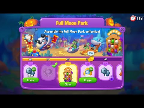 @Fishdom Merge Levels Full Moon Park Event 🐡 154. Got New Accessory