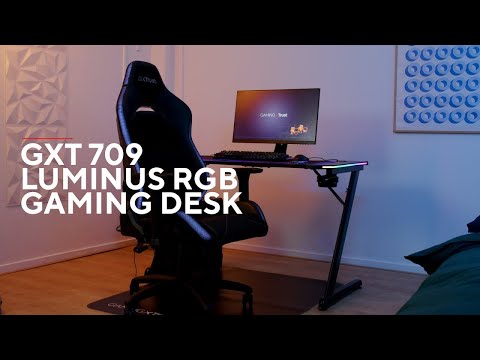 GXT 709 Luminus RGB Gaming Desk Sturdy RGB LED - Image 2