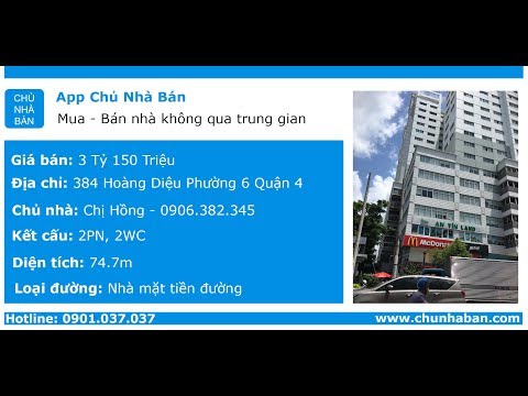 Cần bán Chung cư H3 Hoàng Diệu Phường 6 Quận 4