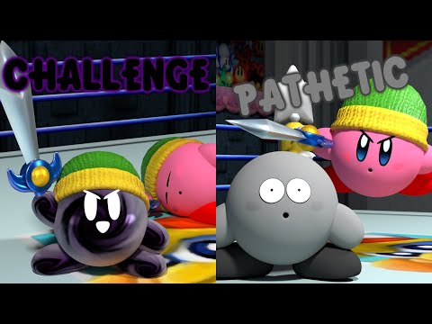 Fighting Shadow Kirby in different games (3D Animation)