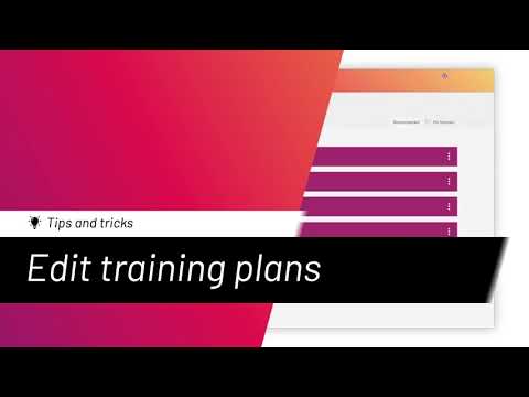 Edit training plans (english) - Tips and tricks - Learn Handball