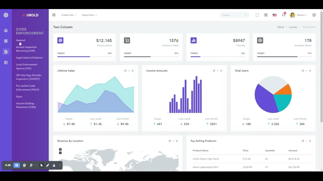 Two Column Layout   UBold   Responsive Admin Dashboard Template