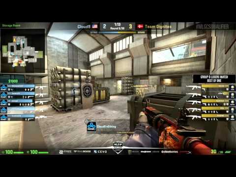 CS:GO - Shroud Sick 4K vs Dignitas @ MLG Major LAN Qualifier