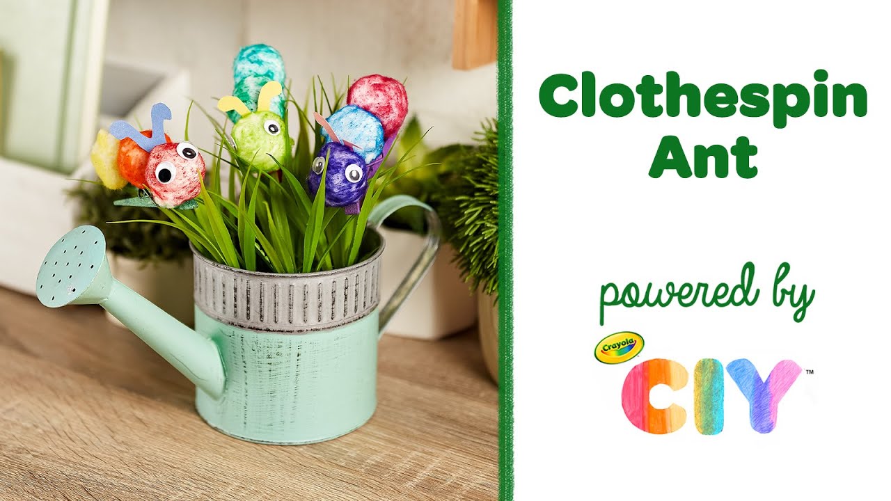 Clothespin Ant Craft for Kids, Easy at Home Craft || Crayola CIY
