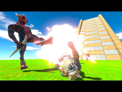 2v1 UNITS on the SLIDE Vs GHOR HAMMER ARBS Animal Revolt Battle Simulator