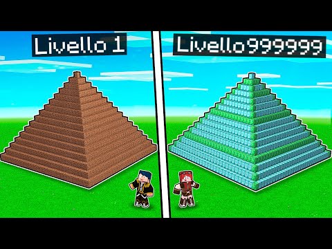 PIRAMIDE DI TERRA DA 1€ VS PIRAMIDE DI DIAMANTE DA 1.000.000€! - MINECRAFT