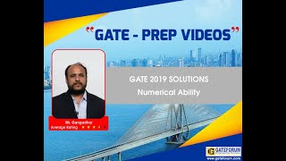 GATE 2019 Paper Solutions by GATEFORUM - Civil Engineering - Numerical Ability - Set 1 Q3