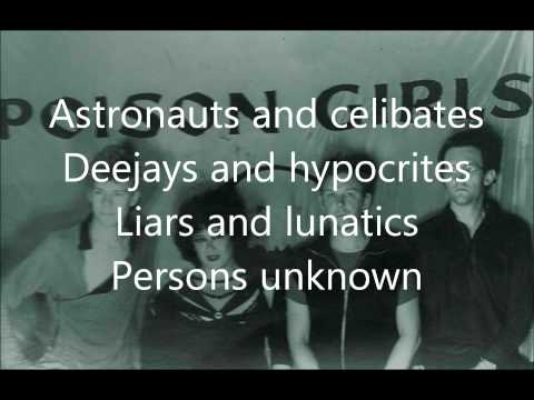 Poison Girls - Persons Unknown / Lyrics