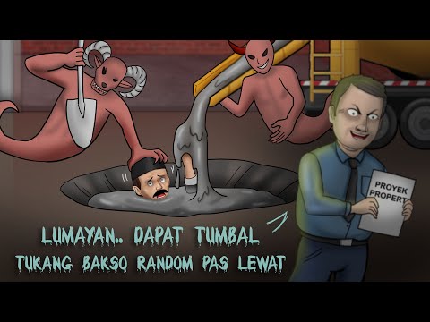 Bakso Setan jadi Tumbal Proyek 1 #HORRORKOMEDI | Kartun Hantu, Kartun Lucu
