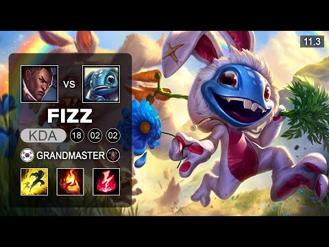 Fizz Mid vs Lucian - KR Grandmaster Patch 11.3