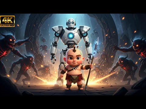 Baby Warrior & Robo-Guardian vs the Monster Horde | Epic 3D Animated Short Film