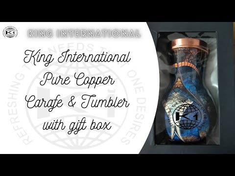 Printed Copper Water Bottle With 2 Glass Set