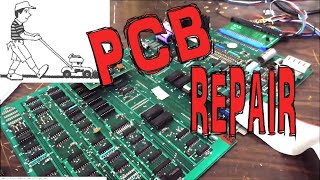 1980 Midway Pac-Man Arcade PCB Repair - NO ESD REQUIRED or DESIRED - Who Is Lawn Mower Man???